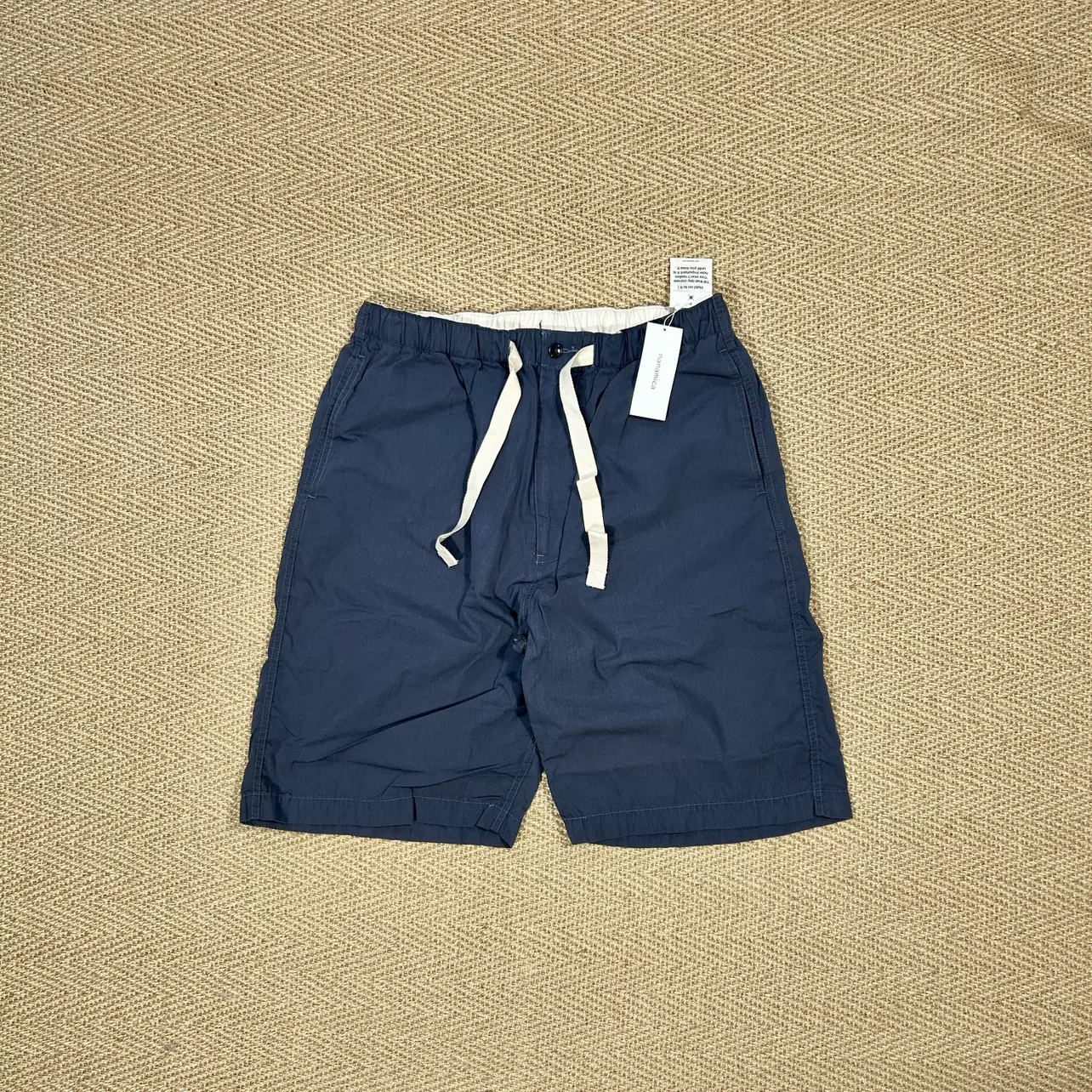 折扣现货NANAMICA EASY SHORTS抽绳松紧水洗包芯纱素色短裤23SS-Taobao 