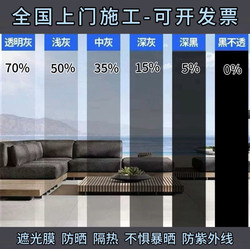 [National Application] Glass Film Two-Way See-Through High Transmittance Window Sunscreen Heat Insulation Black Color-Changing Sticker