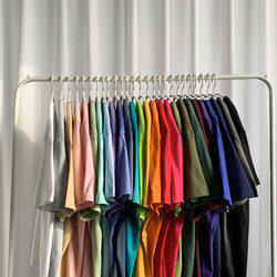 Solid Color Short-Sleeved T-Shirt for Men 2025 Summer Hong Kong Style Loose Half-Sleeve Top ins Trendy Casual Pure Cotton T-Shirt