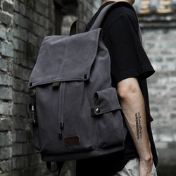 New Style Backpack Men's Backpack Canvas Bag Computer Bag Commuting Large Capacity Backpack Travel Bag College Student Bag