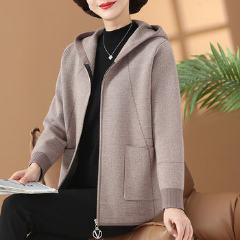 Middle-aged mothers' new autumn hooded tops for women