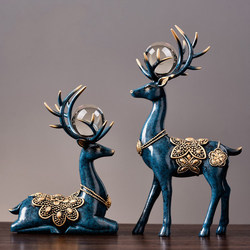 Modern Light Luxury Deer Figurine Home Decor for Living Room Tv Cabinet Wine Cabinet Decoration Tabletop Entrance Decoration Sika Deer