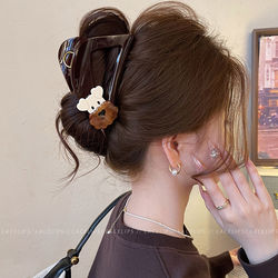 Cartoon Puppy Triangle Hair Clip for Women, Large Size, 2026 New Model, High-End Shark Clip, Cute Hair Accessory for Thick Hair