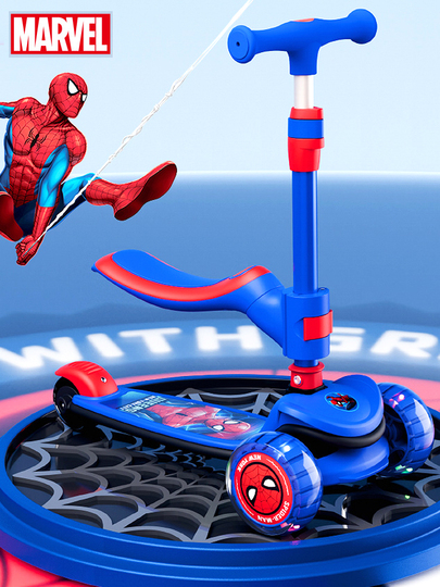 スパイダーマン スクーター フィギュア ディズニー スパイダーマン 子供用スクーター - 2-14歳