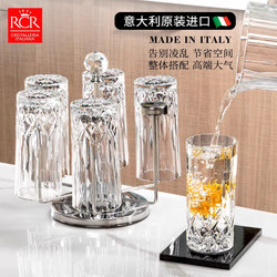 Italian Imported Rcr Crystal Glass Water Cup, High-Quality Glass Cup for Women, Tea Cup, Green Tea Cup, Household Set