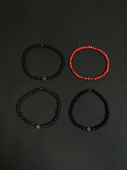 
Careful cuffs cleanfit stacked cross bracelet niche retro simple daily versatile men and women bracelets