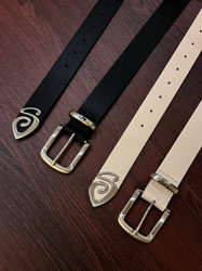 Be Careful with the Cuffs. the Belt with a Retro Metal Buckle in the Style of 