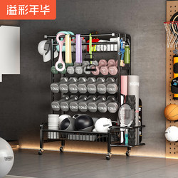 Fitness Equipment Storage Rack Indoor Household Movable Multi-Functional Sports Equipment Dumbbell Exercise Equipment Rack