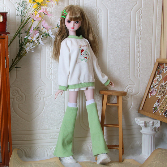 VYIBPDY Vestiti per Bambole da 17 cm, stile Halloween per Labu da 17 cm, felpa con cappuccio e pullover di peluche, abbigliamento fai da te, regali
