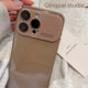 Lightweight solid color self-contained lens film glass case suitable for Apple 17promax mobile phone case iphone16pro new model 15 women's model 14 brown 13 high-end niche all-inclusive 12 hard shell 11