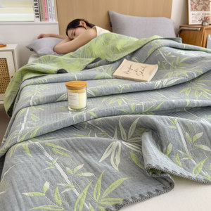 
Class A cotton three-layer gauze cover blanket summer thin pure cotton towel quilt office lunch blanket sofa air conditioning blanket
