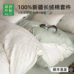 2026 New Model Four-Piece Bedding Set, Pure Cotton, 100% Cotton Bed Sheet and Duvet Cover, Light Luxury High-End Feel, Master Bedroom Bedding, Class a