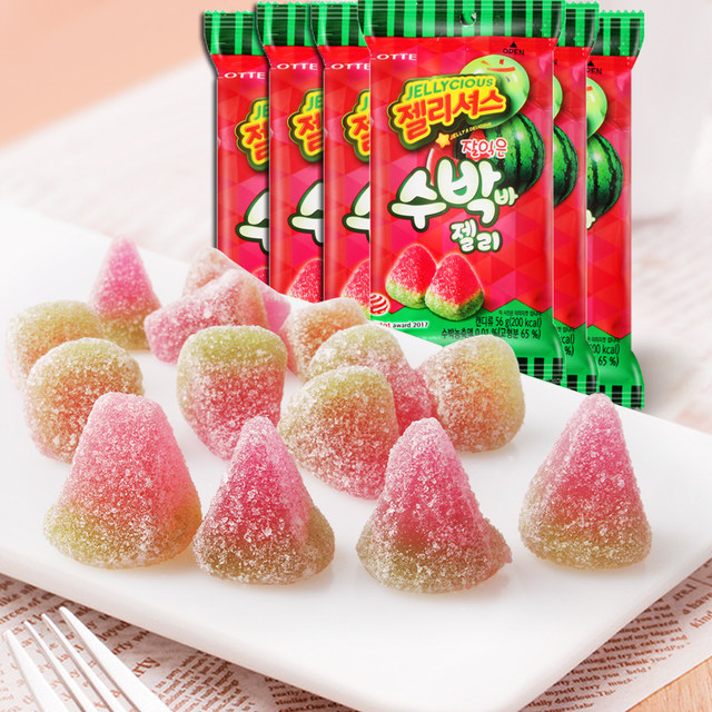 Korean Food Lottery Lottery Camel 4 bags of mixed fruit shark popsicles watermelon Q bomb net red imported snacks
