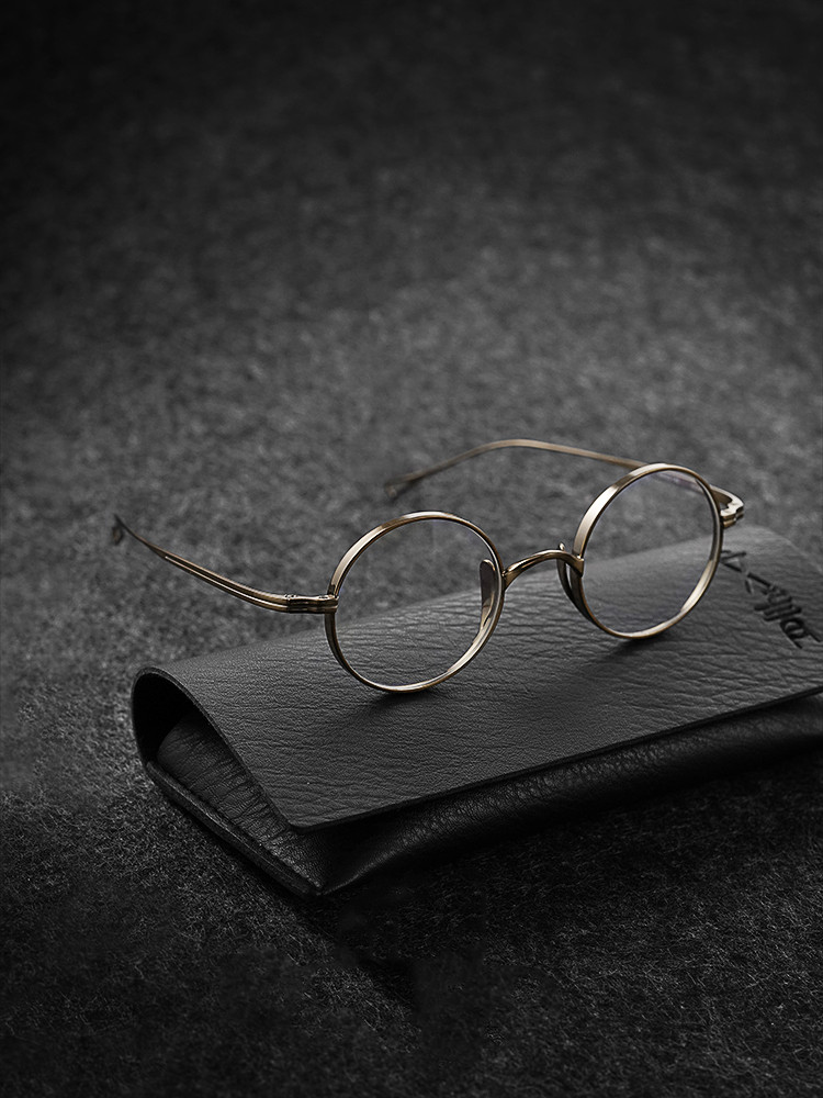 约翰列侬 文复古小圆框 纯钛手工眼镜框