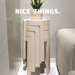 Plastic Stool for Home Use, Thickened Chair, Stackable Round Stool, Sturdy and Durable, Dining Table High Stool, Windmill Plastic Stool, Spare