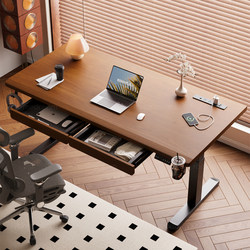 Sanmeng Solid Wood Computer Desk Electric Adjustable Desk Student Study Desk Home Office Desk Double Desk Workbench