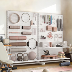 Vertical Pegboard Storage Rack for Yoga and Fitness Equipment, Metal Storage Rack for Home Equipment and Sports Gear