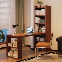Solid Wood Corner Desk for Home Use, Student Bookshelf, Bookcase Integrated Table and Chair Set, Writing Desk, Bedroom Children's Study Table