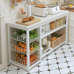 Kitchen Storage Rack, Multi-Functional Vegetable Cutting Workbench, Microwave Oven, Pot Storage Rack, Vegetable Basket, Side Cabinet, Multi-Layer Table