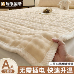 Winter Rabbit Fur Milk Velvet Mattress Home Bedroom Soft Cushion Thickened Warm Dormitory Student Single Blanket Mattress