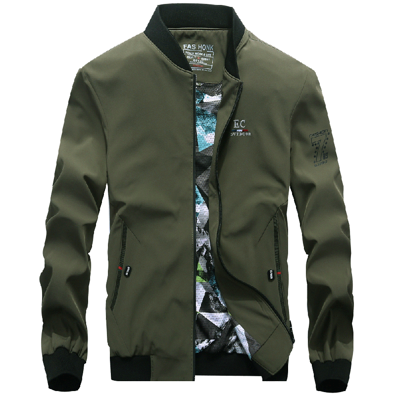 Baseball collar jacket men's spring and autumn new youth sports casual ...