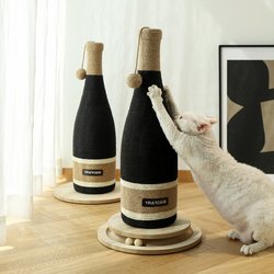 Cat Scratching Post, Vertical, Wear-Resistant, Non-Shedding, Cat Scratching Board, Hemp Rope, Red Beer Bottle, Sofa Protector, Cat Toy, Cat Scratching Board