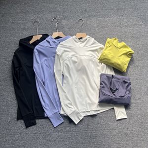 
Quick-drying outdoor cycling sun protection clothing sports tops women's hooded slim slimming running training fitness yoga clothing