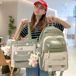 Autumn and Winter Versatile Fresh School Bag for Female Junior High School Students, High School Students, Lightweight and Cute Elementary School Student Backpack, College Student Backpack