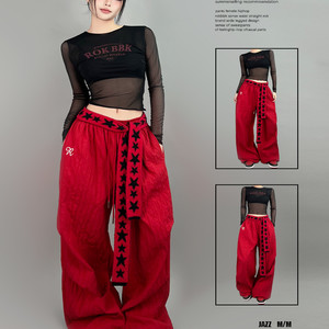 
ROKBBK-K/Buhan Street Dance Trendy Brand Dancing Jazz Hiphop Casual Trousers Women's Sports Jazz Clothing
