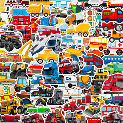 50 Cute Cartoon Transportation Reward Stickers for Kids, Stationery, Thermos Cup, Notebook, Waterproof Planner Stickers