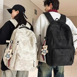 Spine-Protecting, Burden-Reducing, Lightweight Schoolbag for Male Junior High School Students and High School Students, New Large-Capacity Backpack for Women, High-Looking Backpack