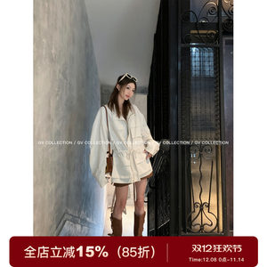 GV Big White Brother High-end Slack Design Sense Workwear Slack Drawstring Waist Jacket Autumn New Women