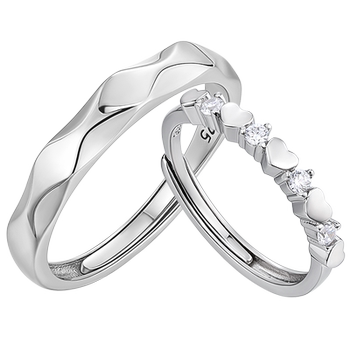 KADER couple 925 silver simple fashion ring