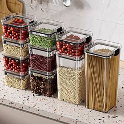 Kitchen Transparent Sealed Jar Tea Canister Kitchen Household Grain Storage Box Dry Goods Snack Storage Jar