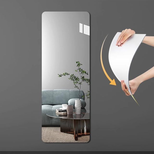 Acrylic soft mirror paste wall self -stick home high -definition full -body dressing mirror wall ...