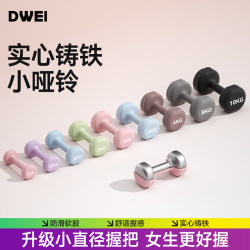 Dumbbells for Women's Fitness, Home-Use Cast Iron Children's Dumbbells, Solid 2kg Pair, Strength Training Equipment Set