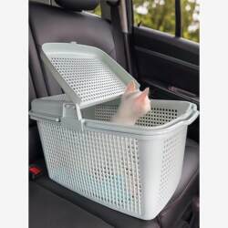 Airline Carrier Box for Cats, Breathable, Portable, Large Space Cat Carrier, Car-Mounted Cat Bed, Small and Medium-Sized Dog Car Bed