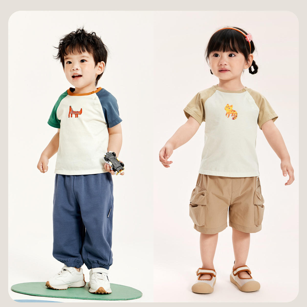 mini balabala 迷你巴拉巴拉 儿童运动短袖T恤 39.9元包邮（需用券） 