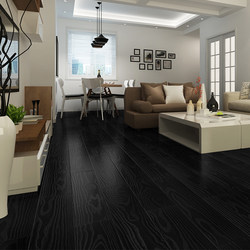 Black and White Personalized Laminate Flooring for Home Use, Suitable for Underfloor Heating, Waterproof, Wear-Resistant, Direct Sales from Clothing Store Manufacturer, 12mm
