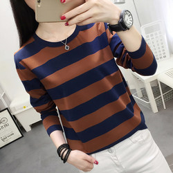 2025 Spring New Style Mom's Clothing Plus Size Loose Long Sleeve T-Shirt Women's Spring and Autumn T-Shirt Inner Layer Base Shirt