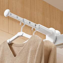 Travel Clothes Drying Rack, Portable for Travel, Business Trips, Hotel Indoor Use, Foldable Clothes Hanger, No-Drill Telescopic Drying Tool