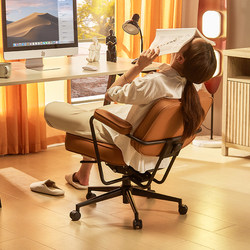 Alevey Computer Backrest Chair, Genuine Leather, Ergonomic, Comfortable for Long Sitting, Home Office, Study Desk Chair