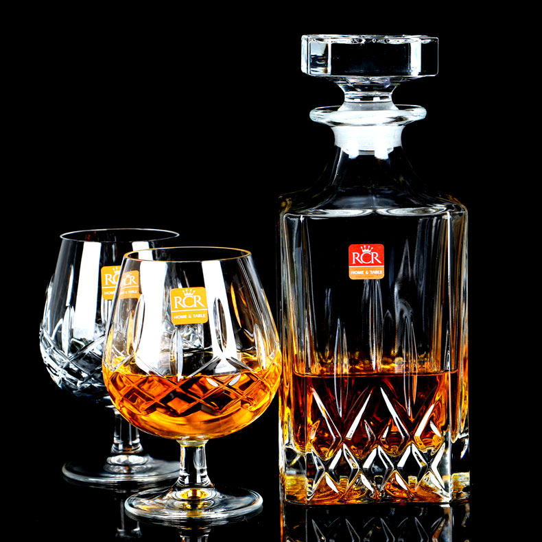【官方三件套】意大利rcr酒樽白兰地杯烈酒杯洋酒杯套装 原装进口