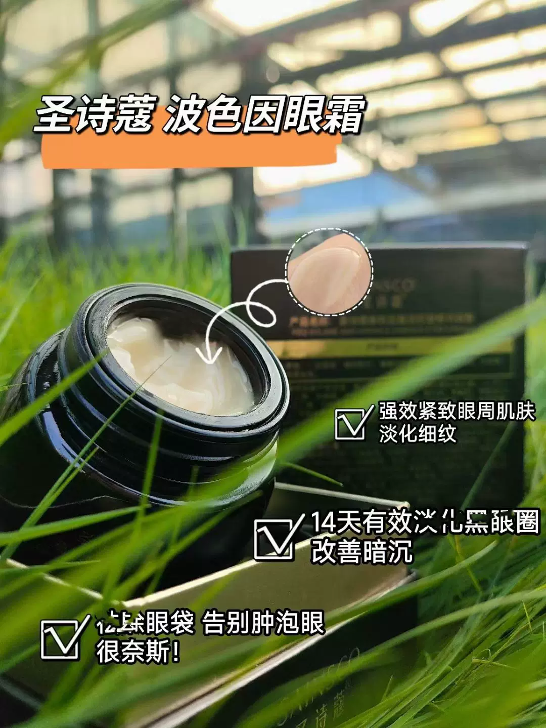 蝶婉丽圣诗蔻玻色因抗皱精华眼霜25g