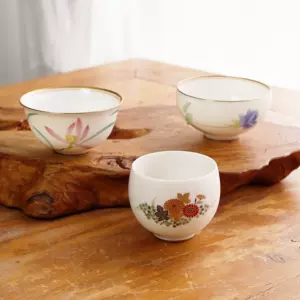 品質は非常に良い 【和】(6906) 時代古作 オールド香蘭社 染付花文茶碗 
