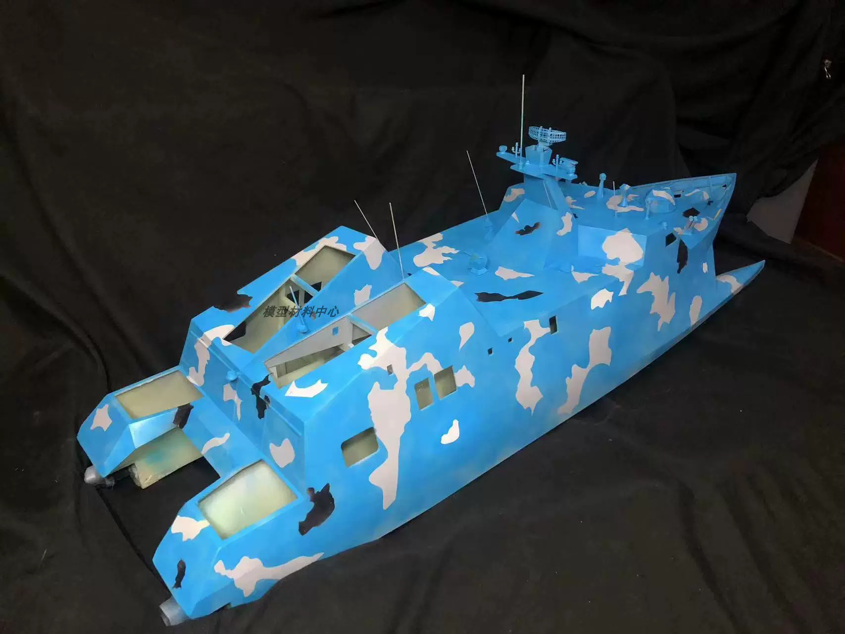 1:48 022导弹艇套裁diy手工制作椴木激光套裁