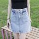 New autumn and winter hip-covered high-waist denim skirt for women with slim fit and slim pocket A-line work dress skirt versatile