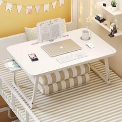Folding Bed Table, Small Table, Elevated Cartoon Design, High School Student Online Class Study Table, College Dormitory Bed Table