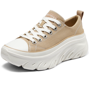 
Skechers women's fashionable casual breathable and comfortable lightweight shock-absorbing and heighten thick-soled canvas shoes are wear-resistant, breathable and fashionable