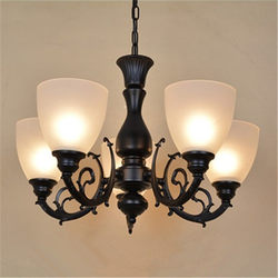 European-Style Wrought Iron Chandelier, Simple and Elegant, Suitable for Living Room, Dining Room, Bedroom, 3, 5, 6, 8-Head American-Style Lighting Fixtures